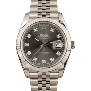 Pre Owned Rolex Datejust 41 Ref 126334 Dark Rhodium Dial