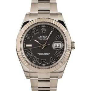 Datejust II Rolex 116334 Black Roman Dial