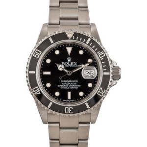 Pre Owned Rolex Submariner 16610 No Holes Case