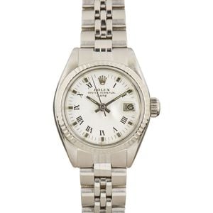 Used Rolex Date 6917 White Roman Dial