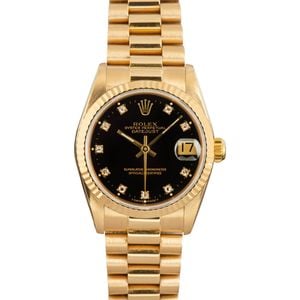 Rolex Midsize Datejust 68278 Black Diamond Dial