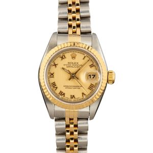 Rolex Ladies Datejust 69173 Champagne Roman Dial