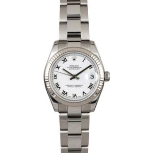 Mid-Size Rolex Datejust 178274 White Roman Dial