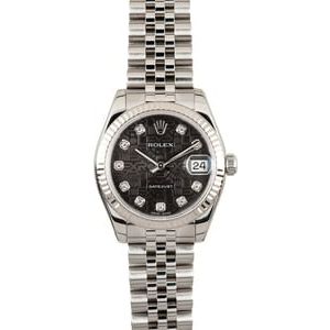 Rolex Datejust 178274 Black Jubilee Diamond Dial