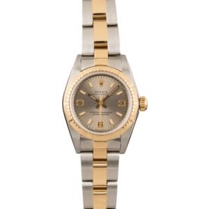 Pre Owned Rolex Lady Oyster Perpetual 76243 Two Tone Oyster