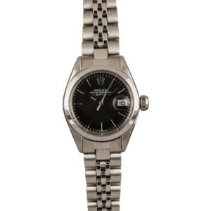 Pre-Owned Rolex Ladies Date 6916 Steel Fold Over Jubilee