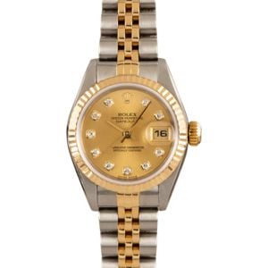 Rolex Datejust 79173 Champagne Diamond Dial