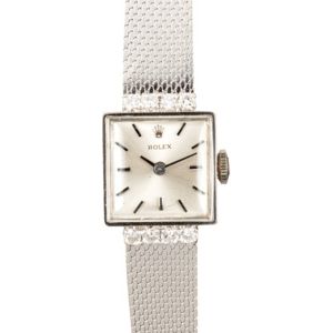 Ladies White Gold Rolex Cocktail Watch