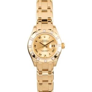 Ladies Rolex Pearlmaster 80318 Yellow Gold