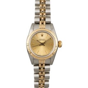 Rolex Oyster Perpetual 67193 Champagne Index Dial