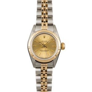 Used Rolex Oyster Perpetual 67193 Champagne Index Dial