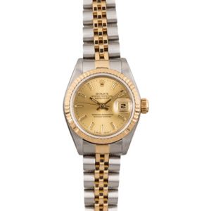 PreOwned Rolex Ladies Two Tone Datejust 79173 Champagne T