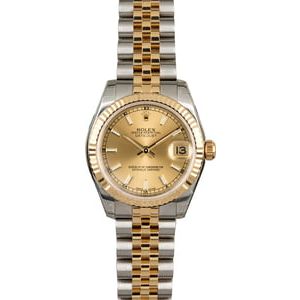 Unworn Rolex Datejust 178273 Champagne