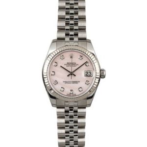 Rolex Datejust 178274 Pink Mother of Pearl with Diamonds