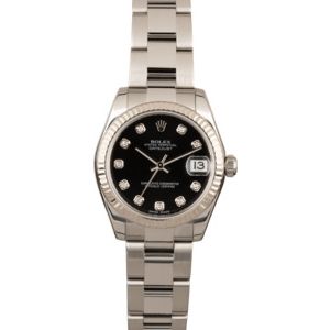 Rolex Mid-Size Datejust 178274 Black Diamond Dial