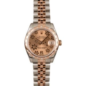 Used Rolex Datejust 178341 Bronze Floral Dial