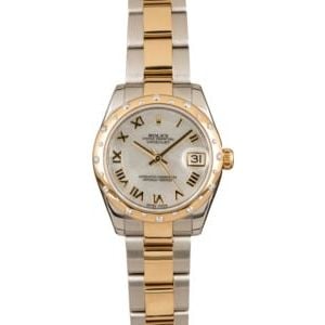 Pre-Owned Rolex Ladies Datejust 178343 Diamond Bezel T