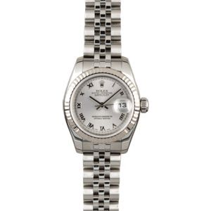 Used Rolex Lady Datejust 179174 Rhodium Dial