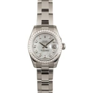 PreOwned Rolex Datejust 179384 Diamond Bezel