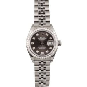 Rolex Lady-Datejust 28 Ref 279384 Dark Grey Diamond Dial