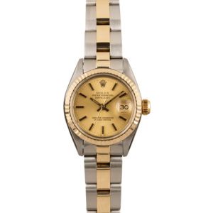 Pre Owned Rolex Datejust 6917 Two Tone Oyster Champagne Dial