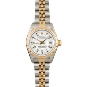 Rolex Datejust 69173 White Roman Doorstop Dial