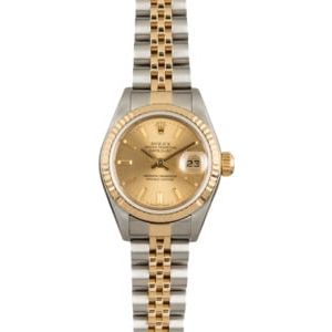 Used Rolex Datejust 79173 Champagne Index Dial