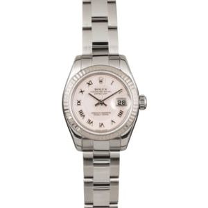 Pre Owned Rolex Ladies Datejust 179174 Decorated Roman Dial