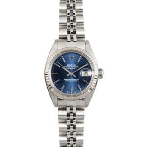 Rolex Ladies Datejust 6917 White Gold Bezel