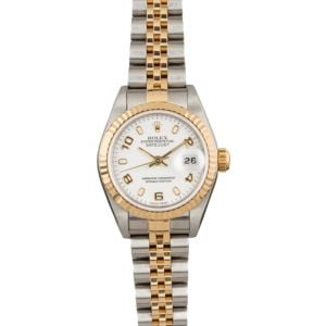 Pre Owned Rolex Ladies Datejust 79173 Arabic White Dial