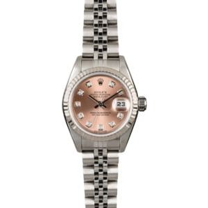 Rolex Ladies Datejust 79174 Salmon Diamond Dial