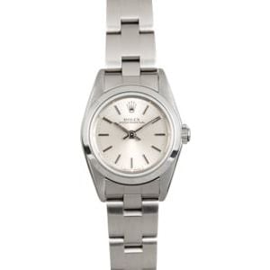 Rolex Ladies Oyster Perpetual 76080 Silver