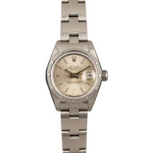 Pre Owned Rolex Date 69190 Silver Index Dial