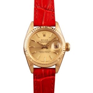 Pre-Owned Rolex Lady-Date 6917 Champagne Dial