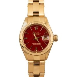 Womens Rolex Datejust 6917 Gold