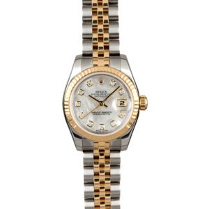 Rolex Lady Datejust 179173 MOP Diamond Dial