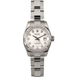 Rolex Ladies Datejust 179174 Silver Jubilee Diamond Dial