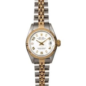 Rolex Ladies Datejust 69173 White Arabic Dial