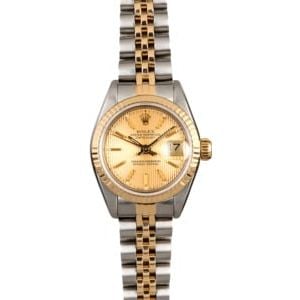 Certified Rolex Lady Datejust 69173 Champagne Dial