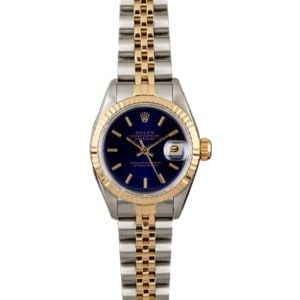 Rolex Datejust 69173 Blue Dial Ladies Watch