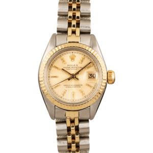 Used Rolex Datejust 6917 Champagne Dial Two Tone Jubilee