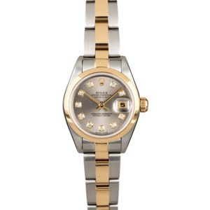 Ladies Rolex Datejust 79163 Rhodium Diamond Dial