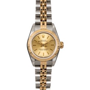 Rolex Ladies Oyster Perpetual 67193 Champagne Dial