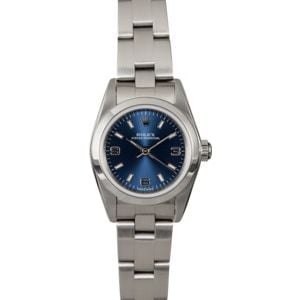 Rolex Ladies Oyster Perpetual 76080 Blue Dial