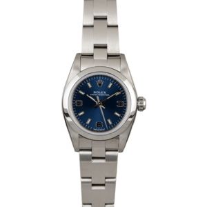 Women's Rolex Oyster Perpetual 76080 Blue Dial