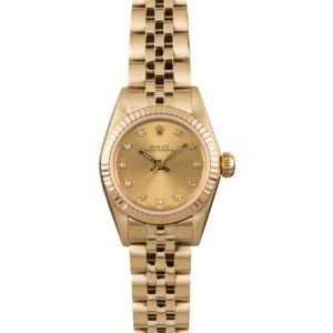 PreOwned Rolex Oyster Perpetual 67197 Diamond Dial