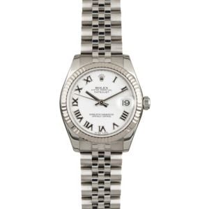 Pre-Owned Rolex Datejust 178274 White Roman Dial