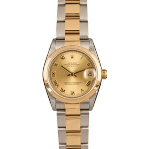 Used Rolex Mid-size Datejust 78243 Champagne Dial