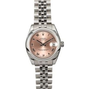 Mid-Size Rolex Datejust 178240 Pink Roman Dial