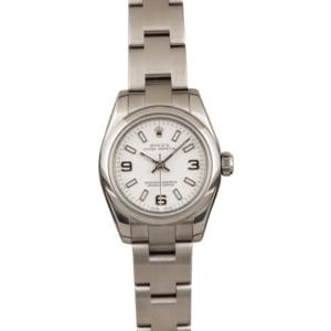 Pre-Owned Rolex Ladies Oyster Perpetual 176200 White Dial